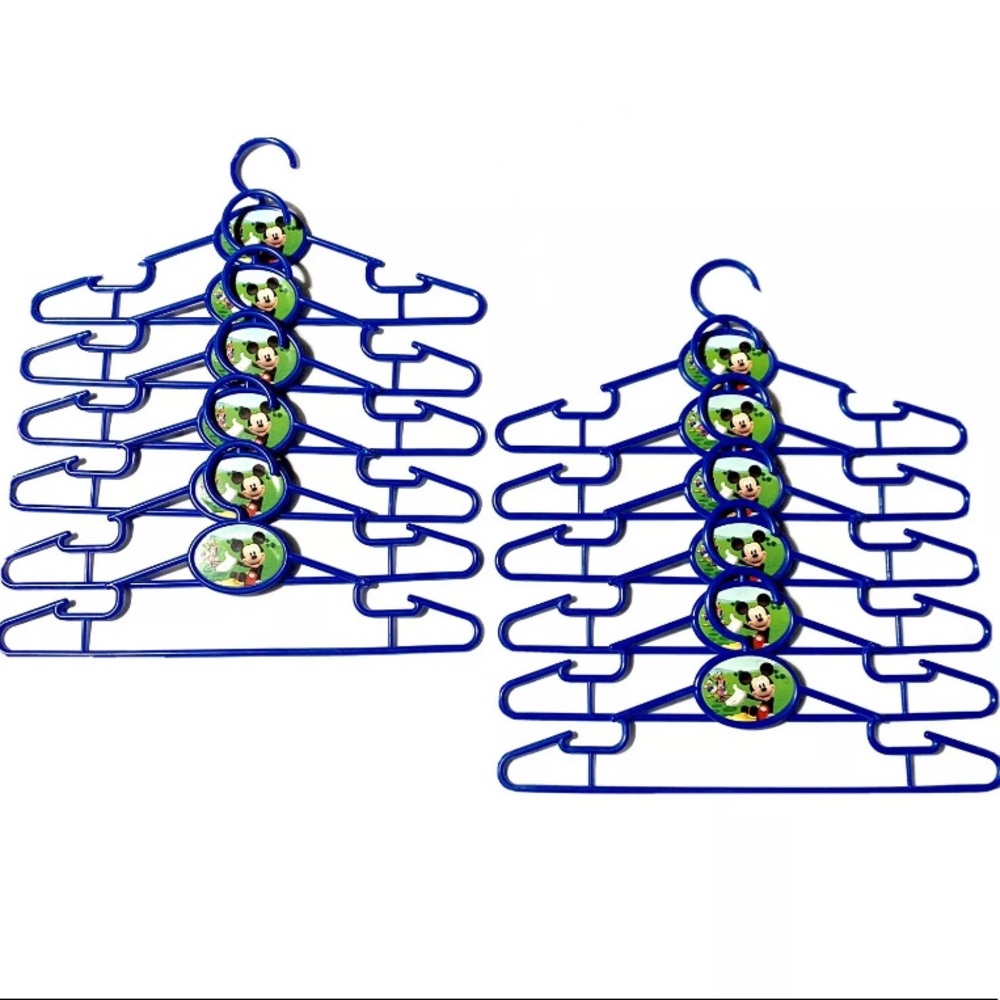 12 Pc Set Mickey Mouse Plastic Clothes Hangers